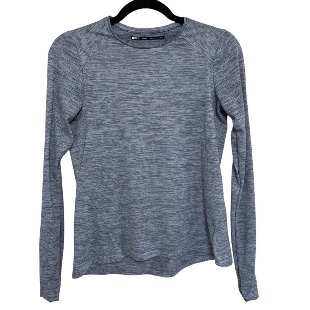 REI Women’s Active Pursuits Long-Sleeve Base Layer Crew Shirt in Blue - Size XS